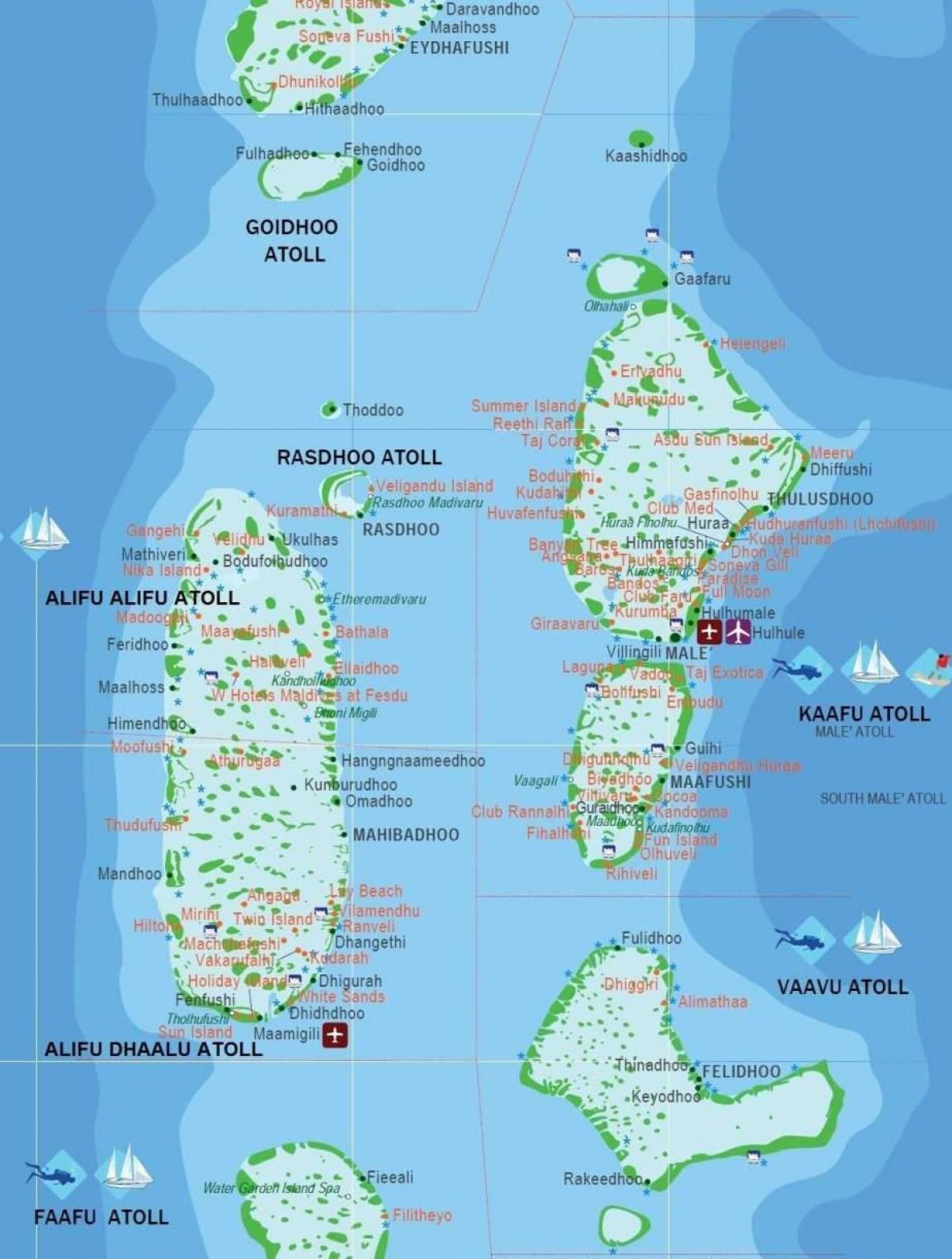 dünya haritası Maldivler ülke 