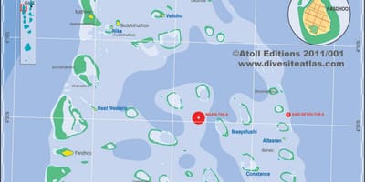 Ari atoll haritası Maldivler