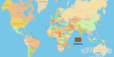 Dünya haritası üzerinde Maldivler göster 