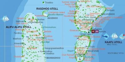 Dünya haritası Maldivler ülke 