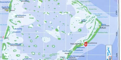 North male atoll Maldivler haritası 